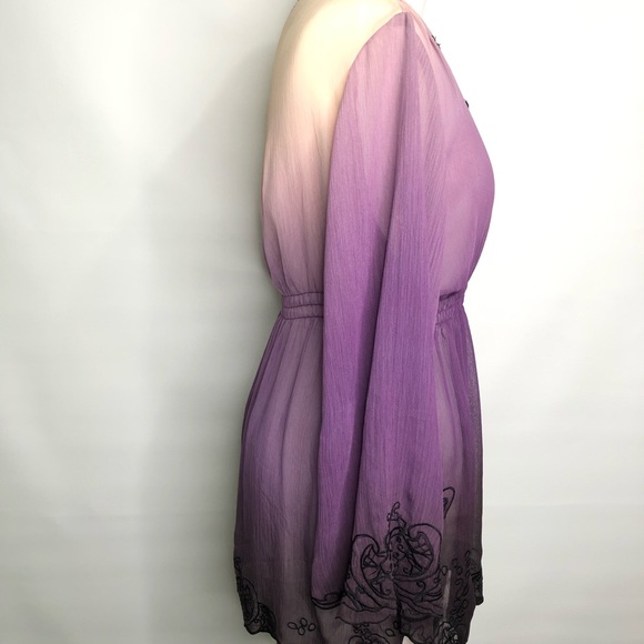 Mushkaby Aienna Rose sheer BOHO tunic top S NWOT - Picture 4 of 7